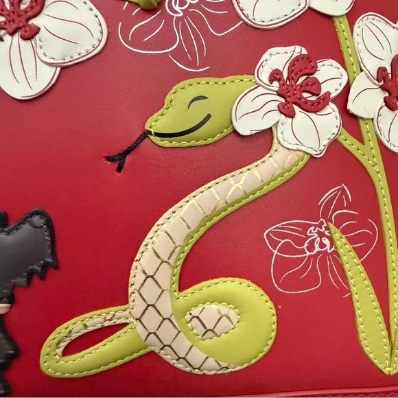 RADLEY London Red LUNAR NEW YEAR 2025 3D Flower Snake Zip Top Grab Crossbody Bag - Picture 10 of 16